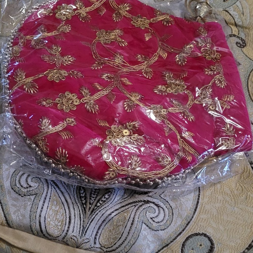 vibrant fabric purse